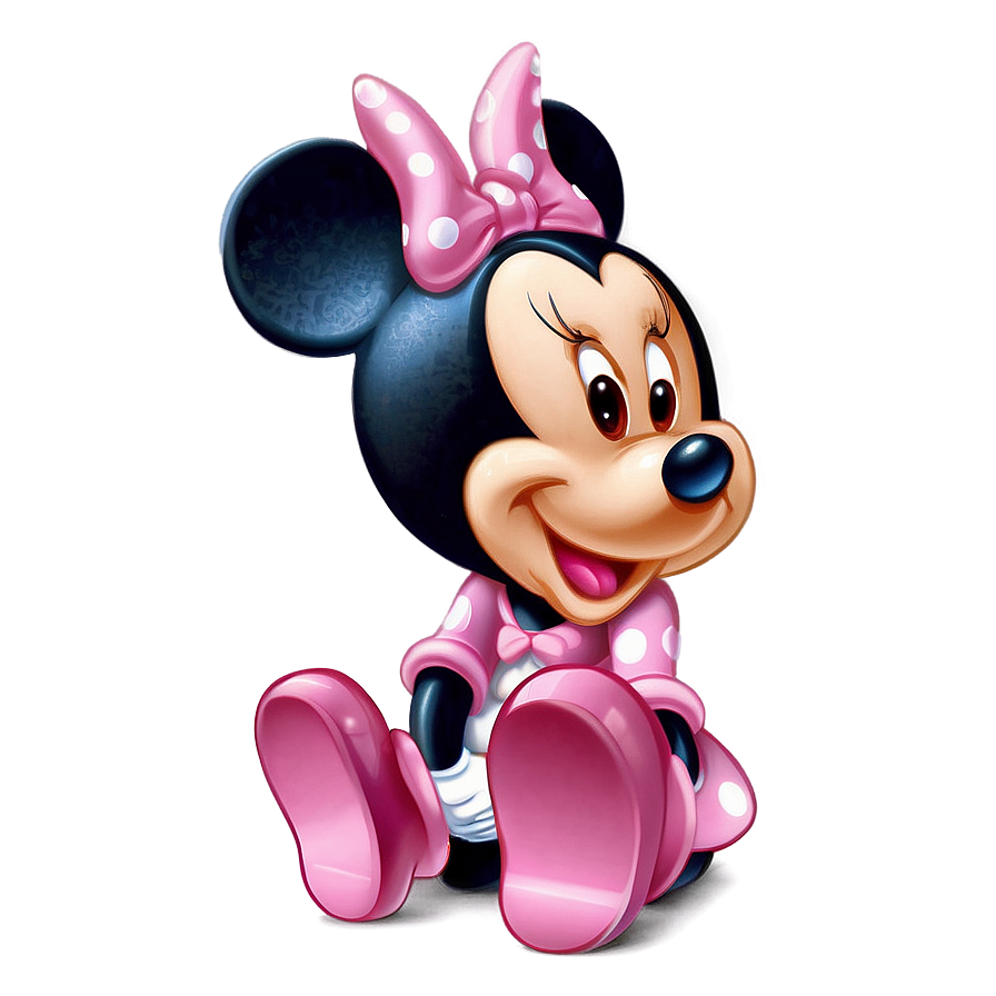 Vintage Pink Minnie Mouse Png 06212024