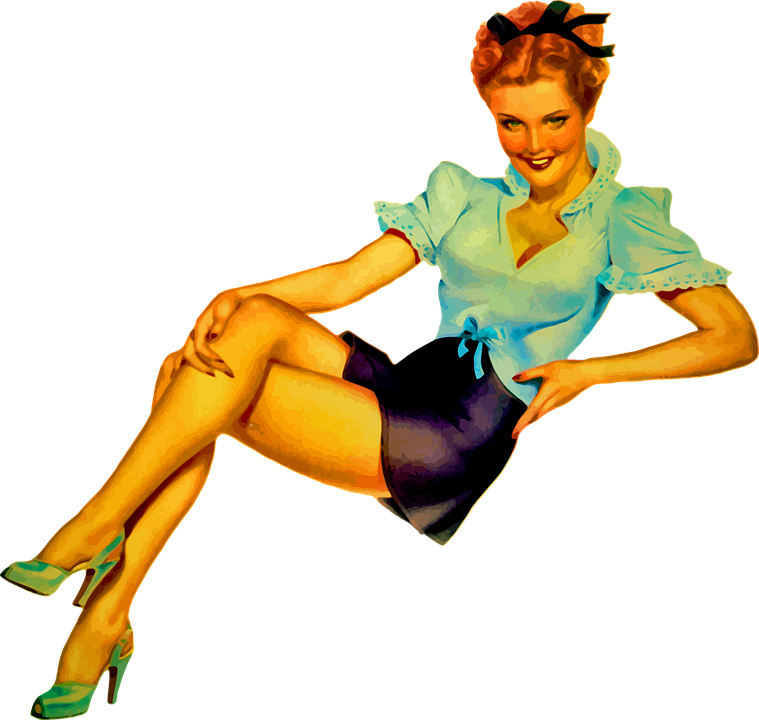 Vintage Pinup Girl Classic Pose