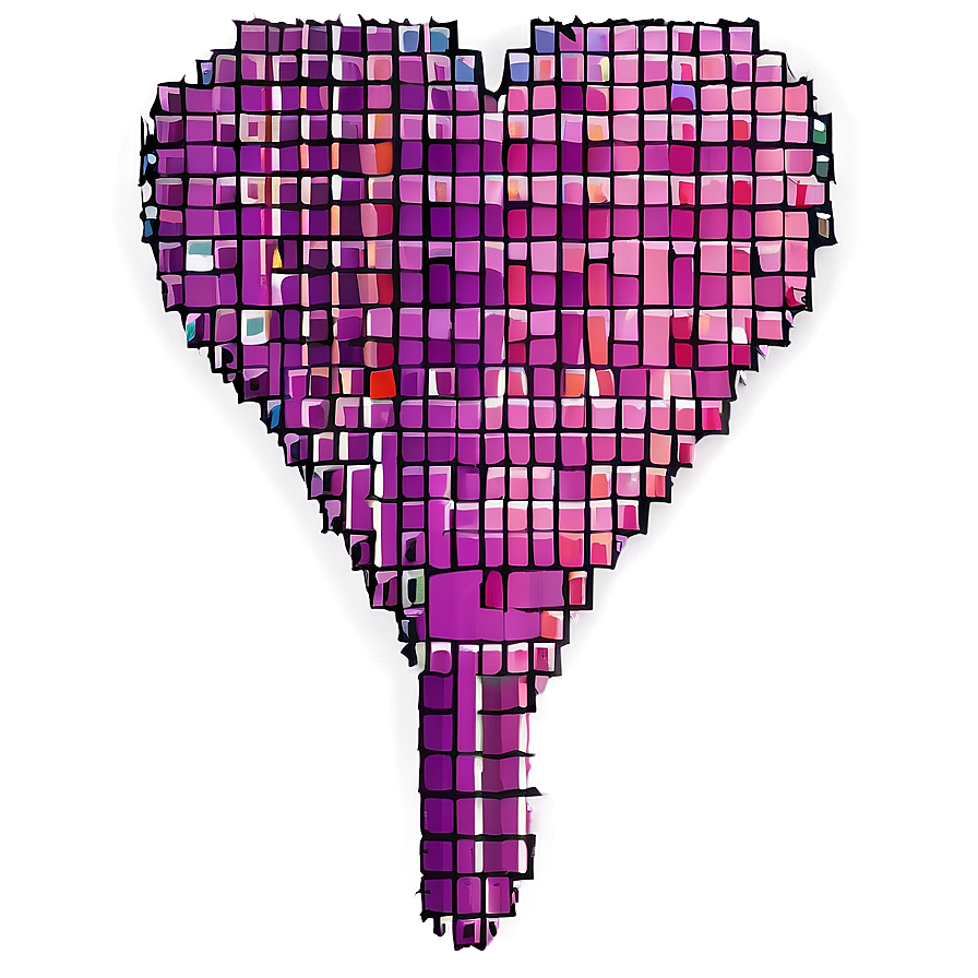 Vintage Pixel Heart Png Oea