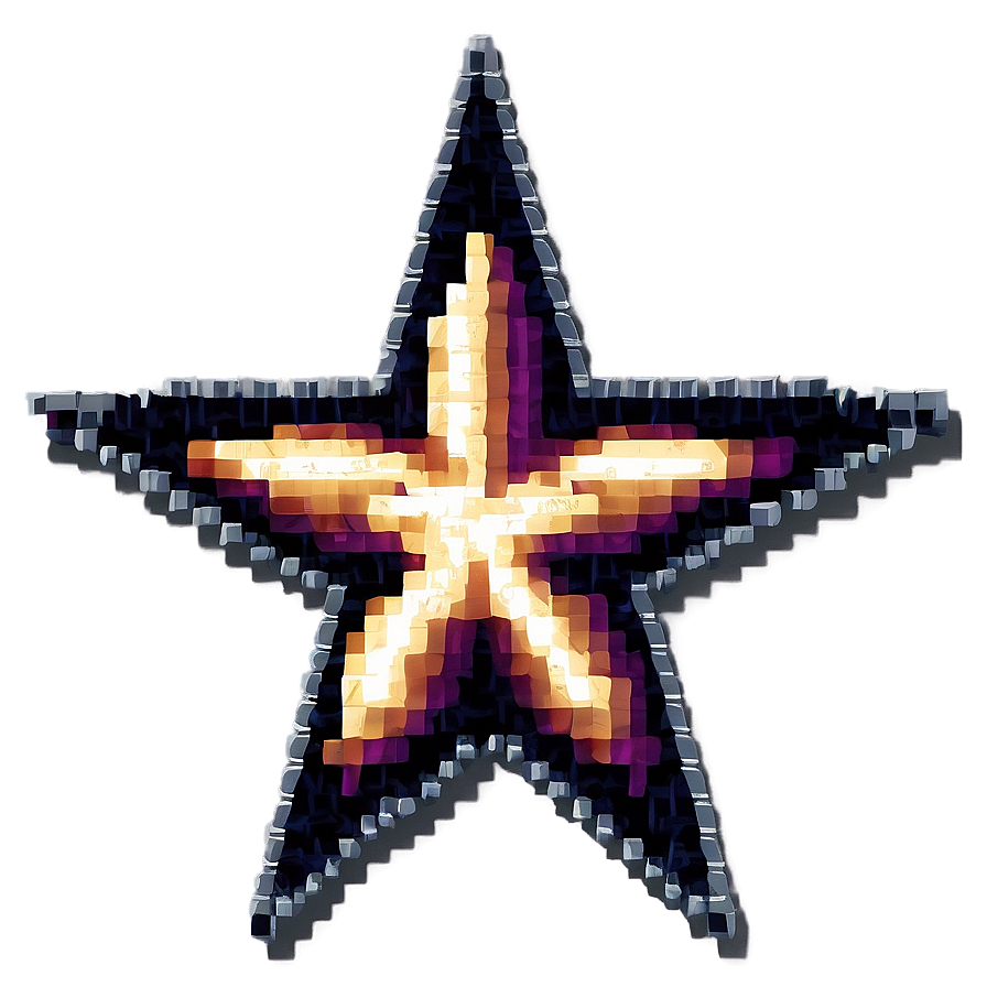 Vintage Pixel Star Art Png 06212024