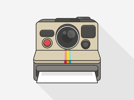 Vintage Polaroid Camera Illustration