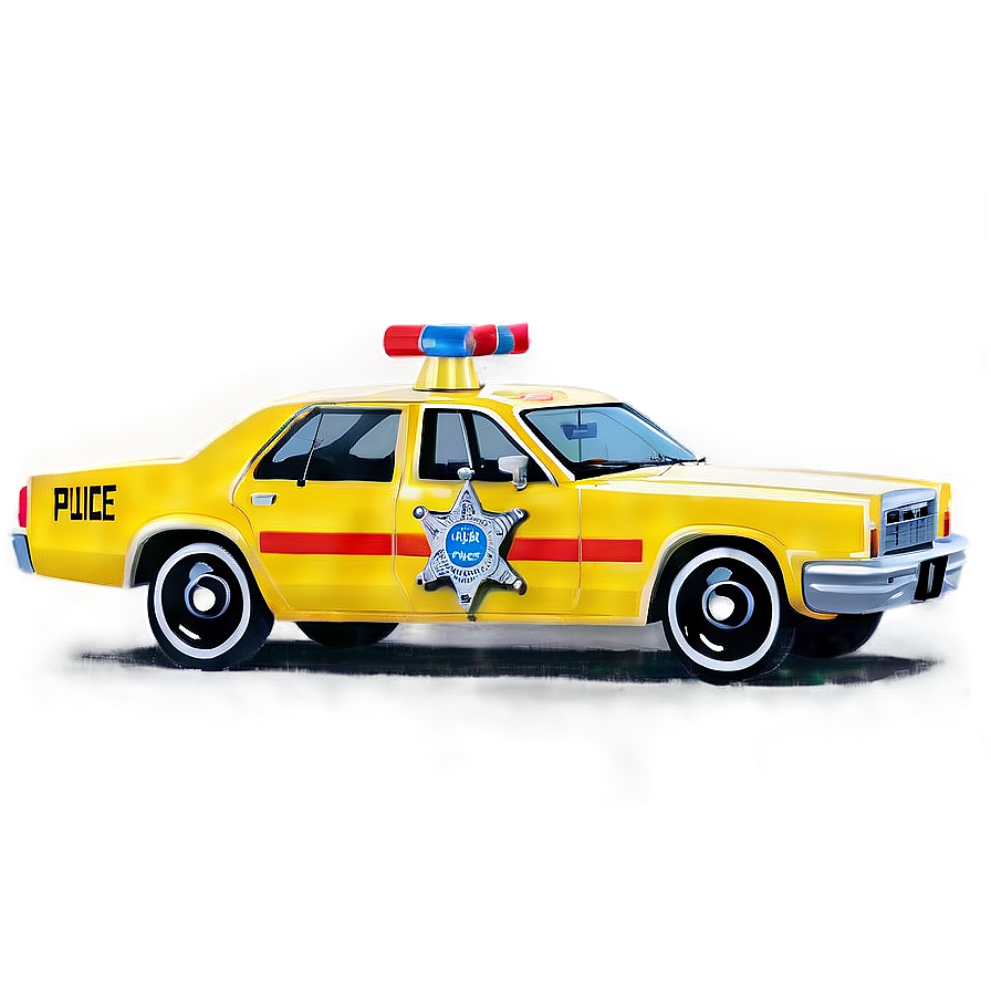 Vintage Police Car Png Sjl51