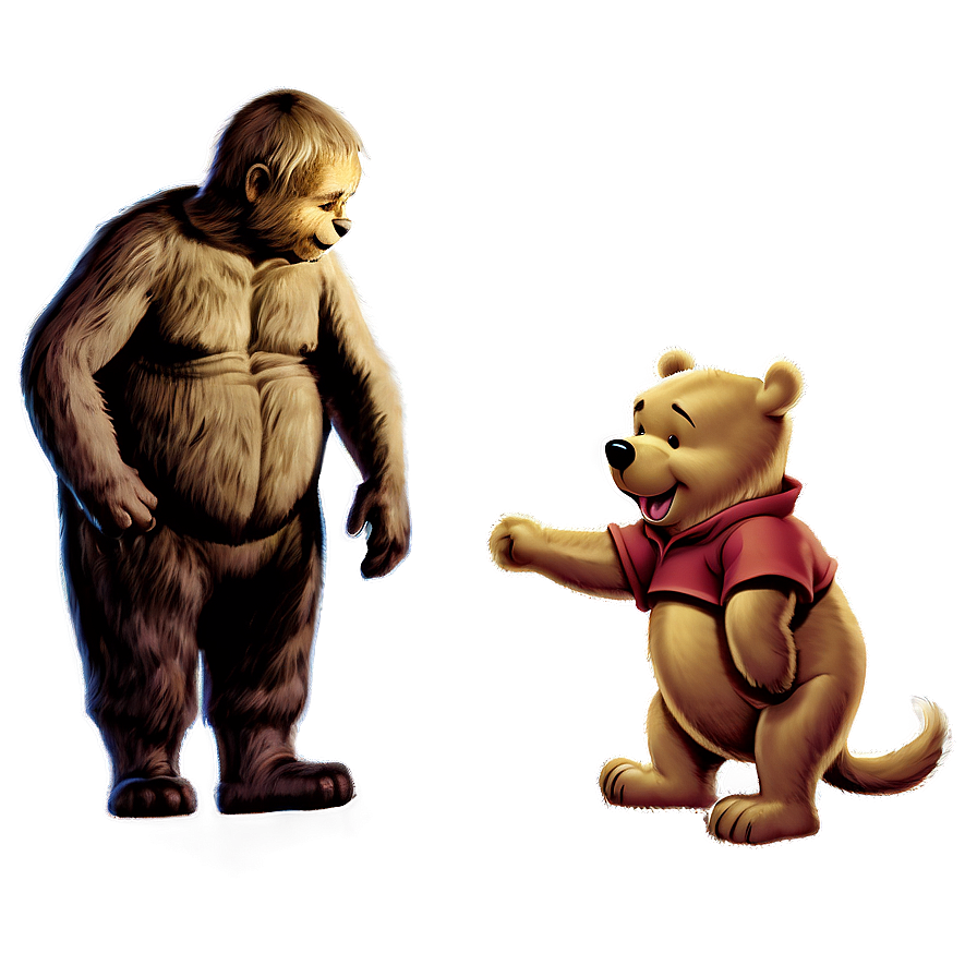 Vintage Pooh Bear Scene Png Jsv