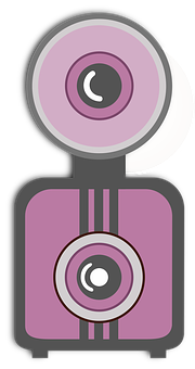 Vintage Purple Camera Illustration