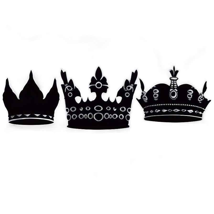 Vintage Queen Crown Silhouette Png 06292024