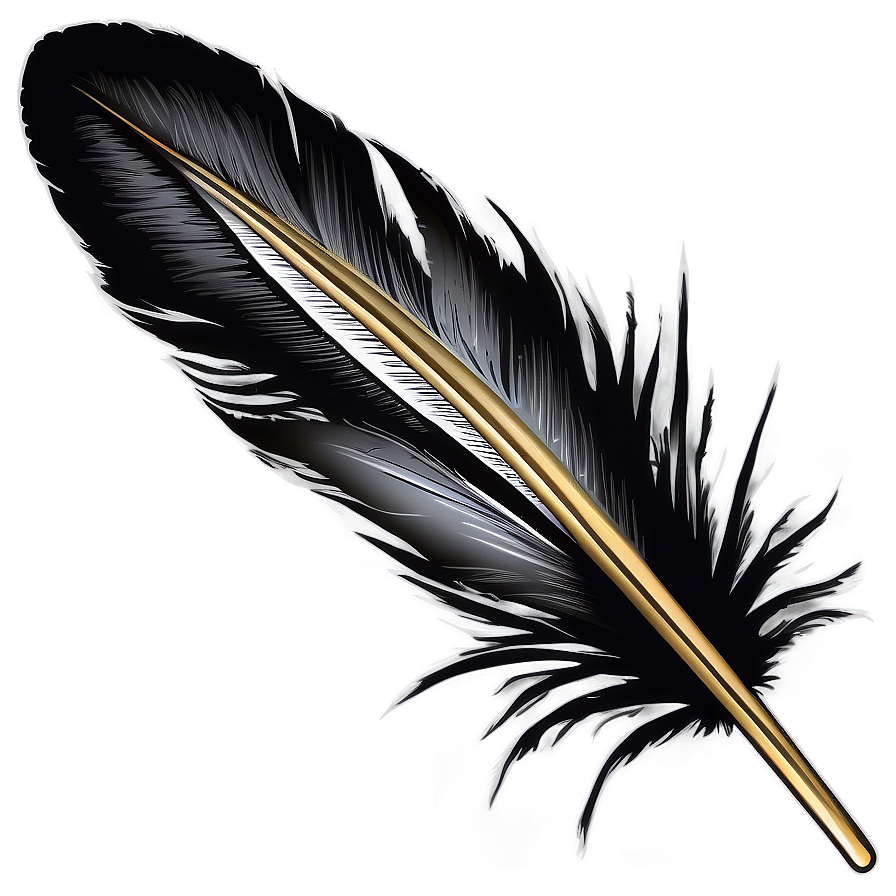 Vintage Quill Pen Feather Png 05042024