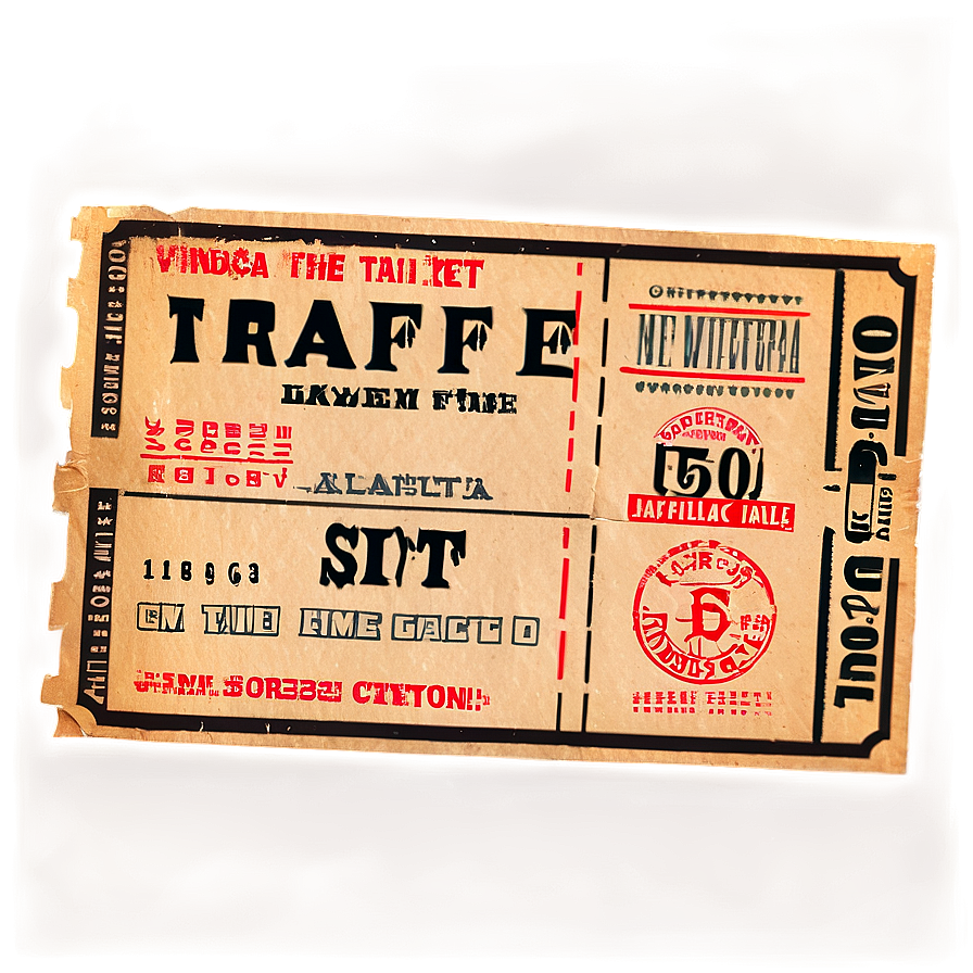 Vintage Raffle Ticket Png 67