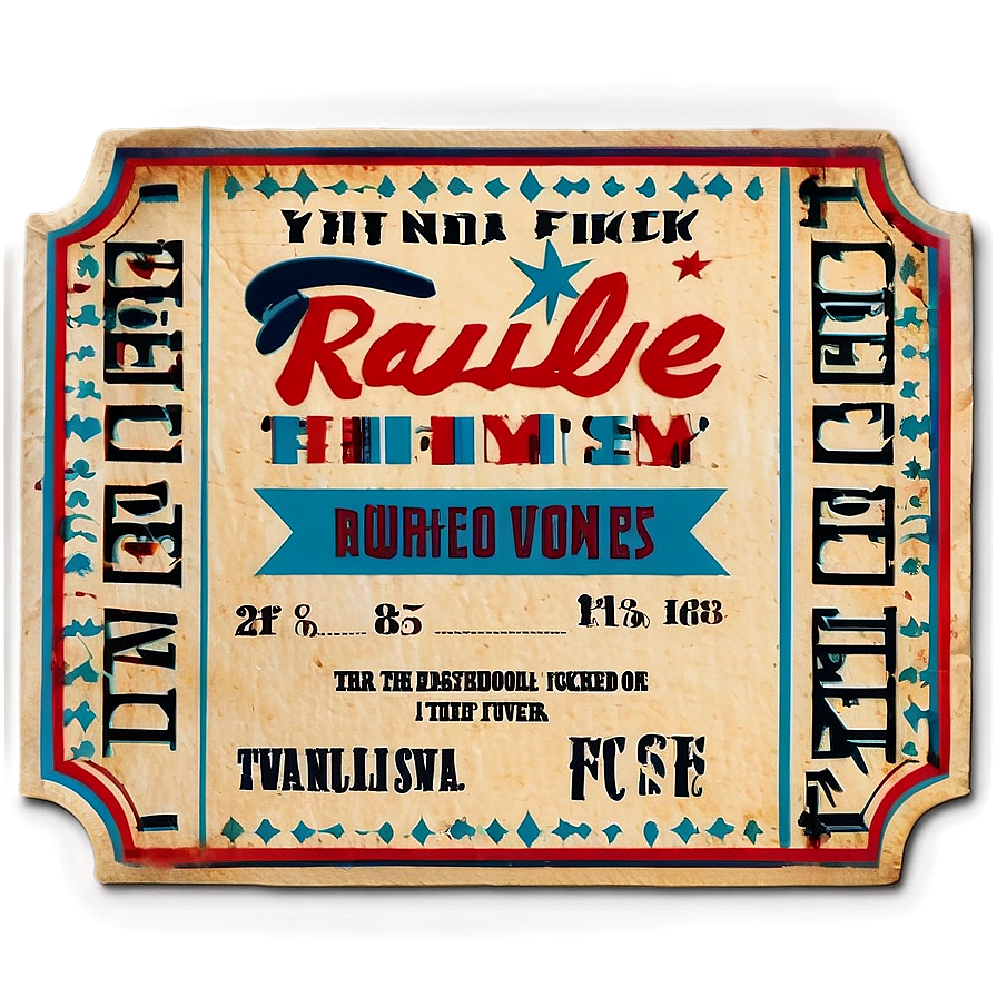 Vintage Raffle Ticket Png 87