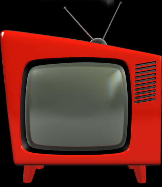 Vintage Red Television