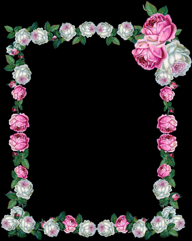 Vintage Rose Frame Design