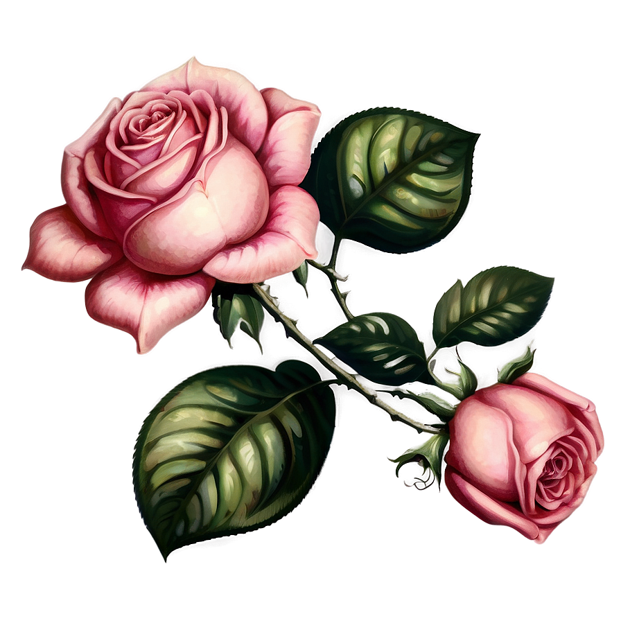 Vintage Rose Memento Png 83