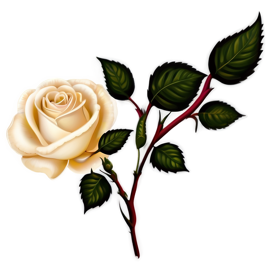 Vintage Rose Vector Graphic Png 06262024