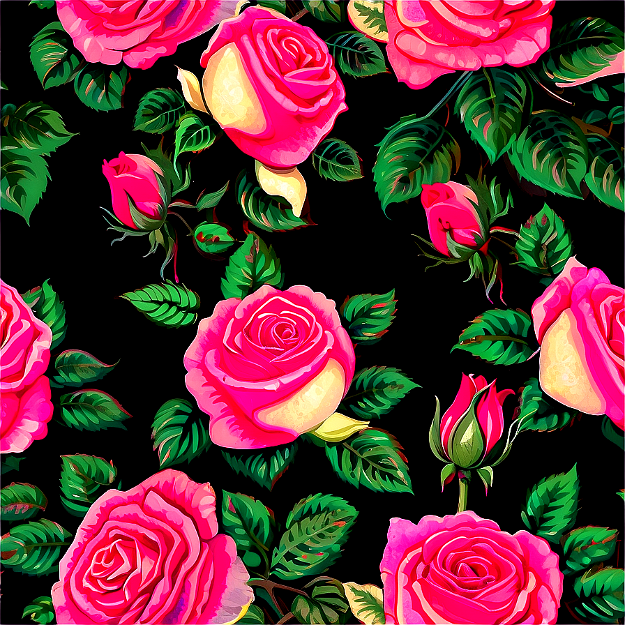 Vintage Roses Wallpaper Png 05042024