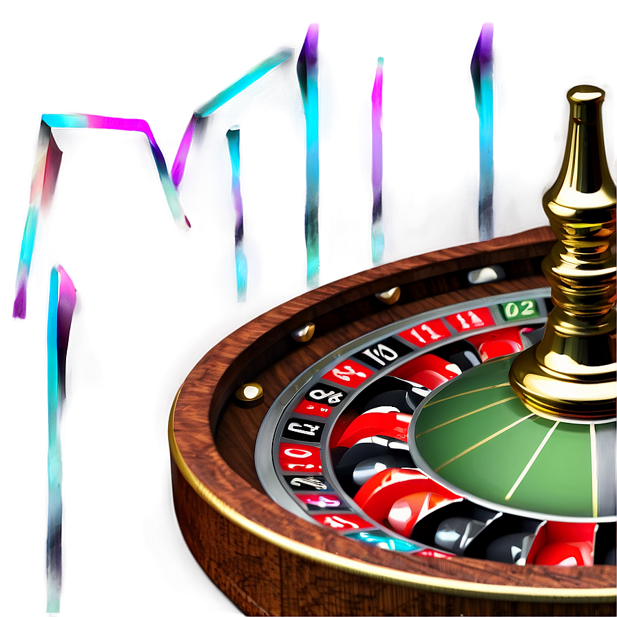 Vintage Roulette Wheel Close-up Png 20