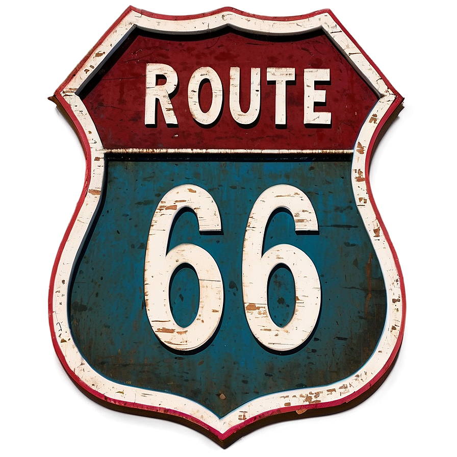 Vintage Route 66 Emblem Png 06212024