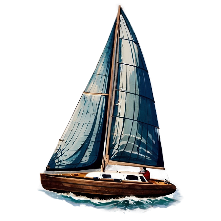 Vintage Sailboat Design Png 53