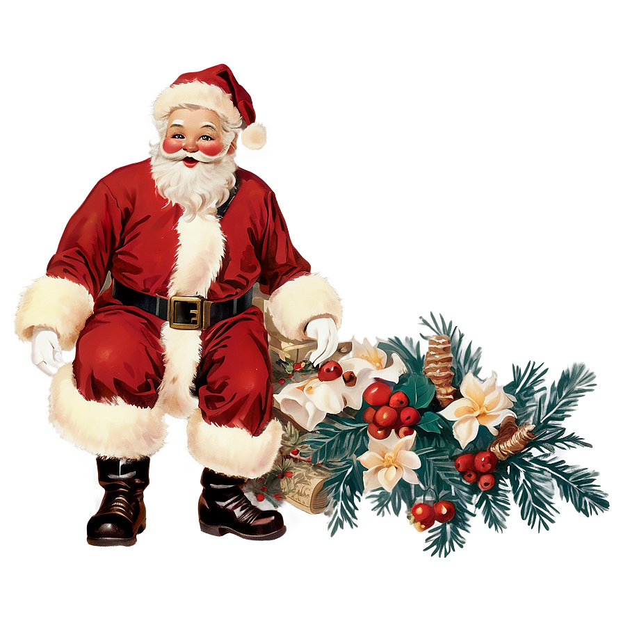 Vintage Santa Claus Png 25