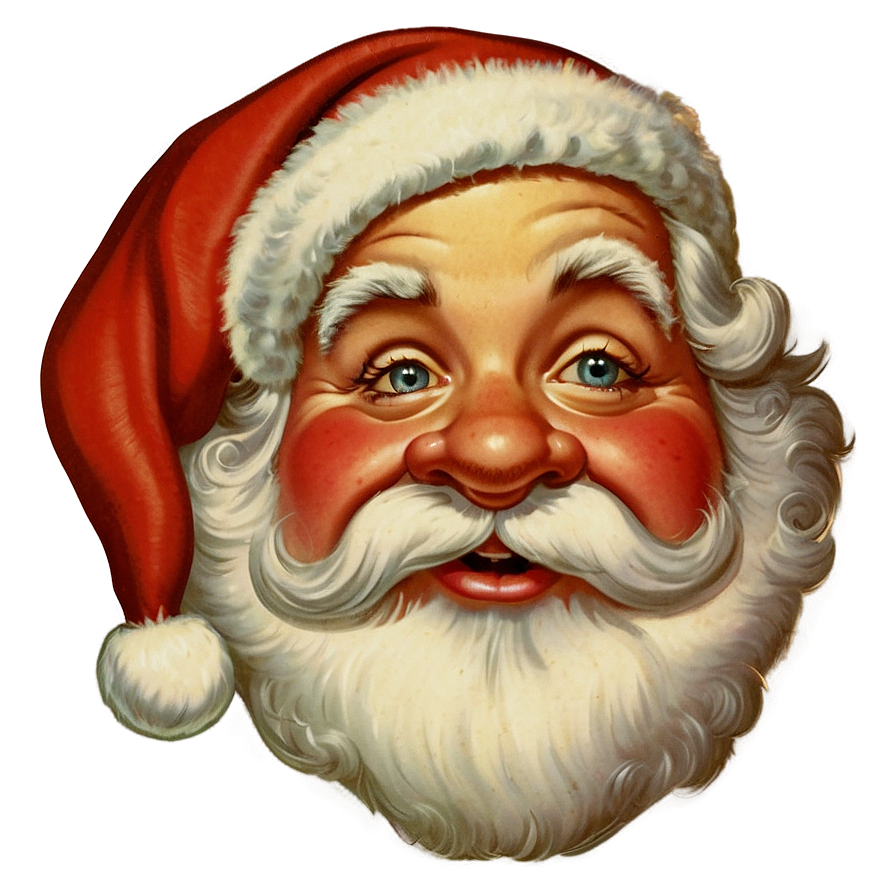 Vintage Santa Face Png 06282024