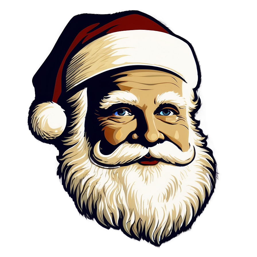 Vintage Santa Face Png 7