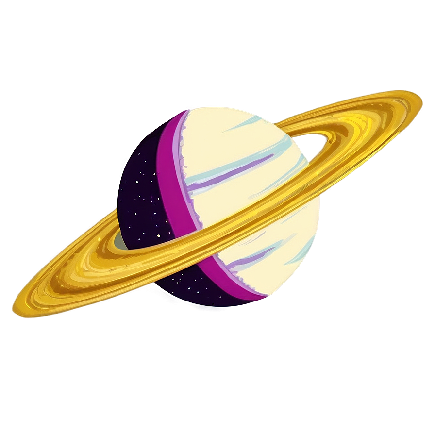 Vintage Saturn Drawing Png 35