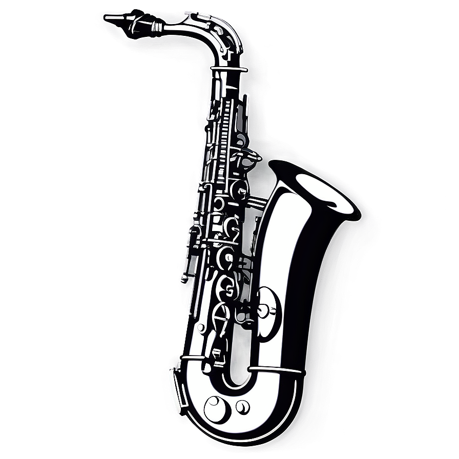 Vintage Saxophone Illustration Png Bao58