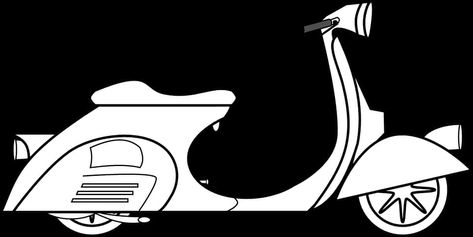 Vintage Scooter Vector Illustration