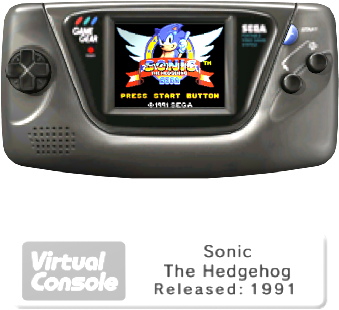 Vintage Sega Game Gear Sonic The Hedgehog