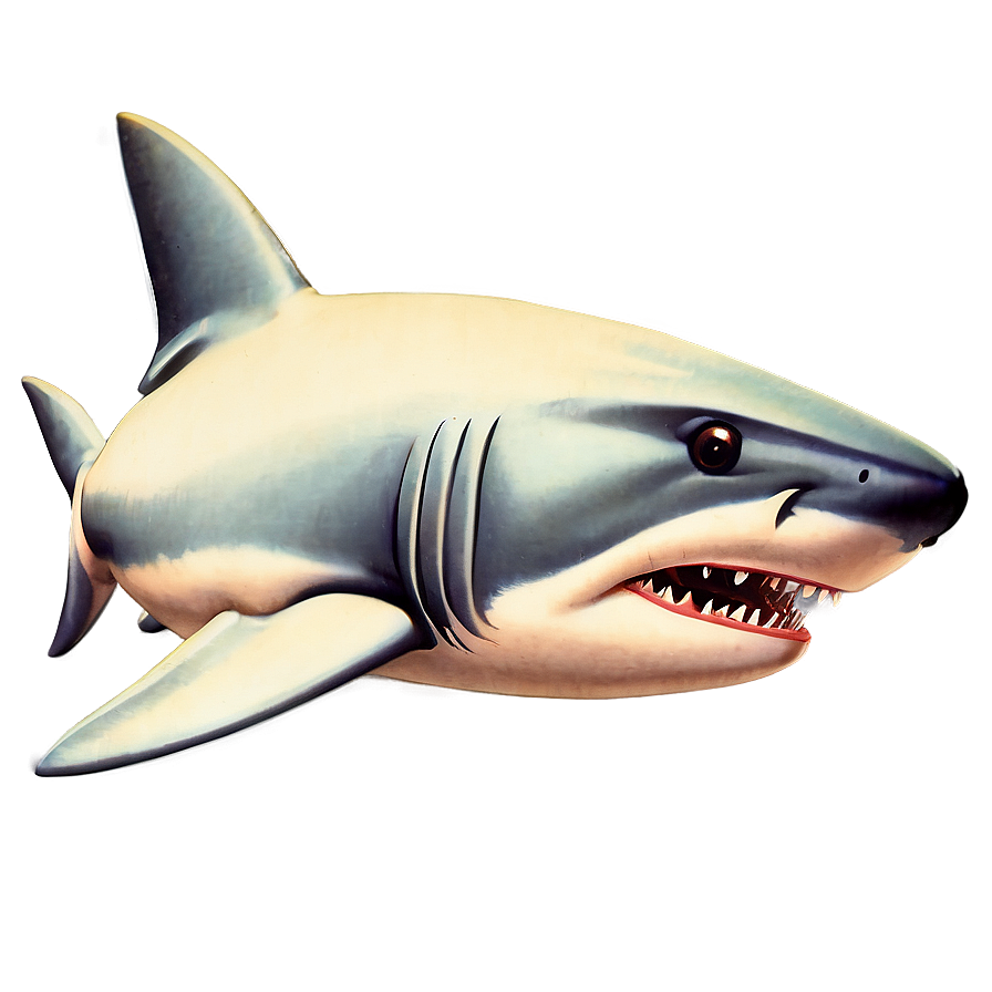 Vintage Shark Illustration Png Cig