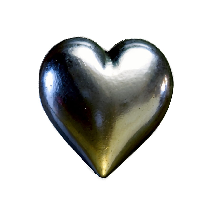 Vintage Silver Heart Png 48