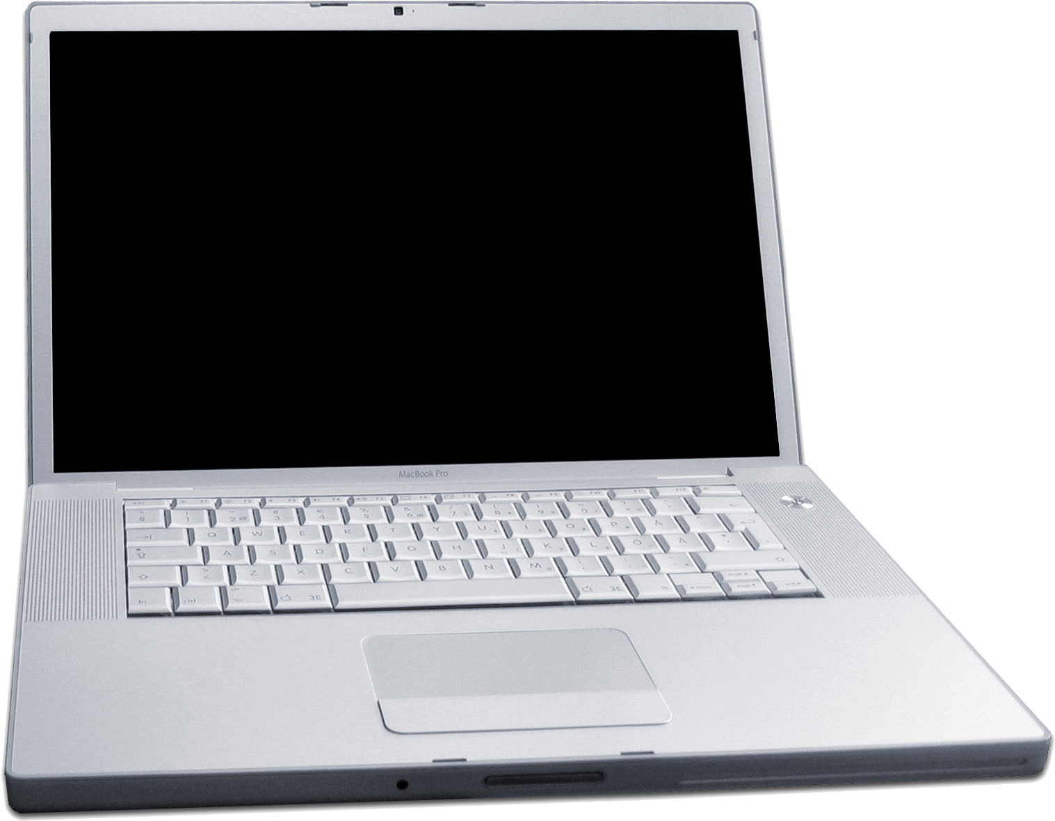 Vintage Silver Laptop Isolated