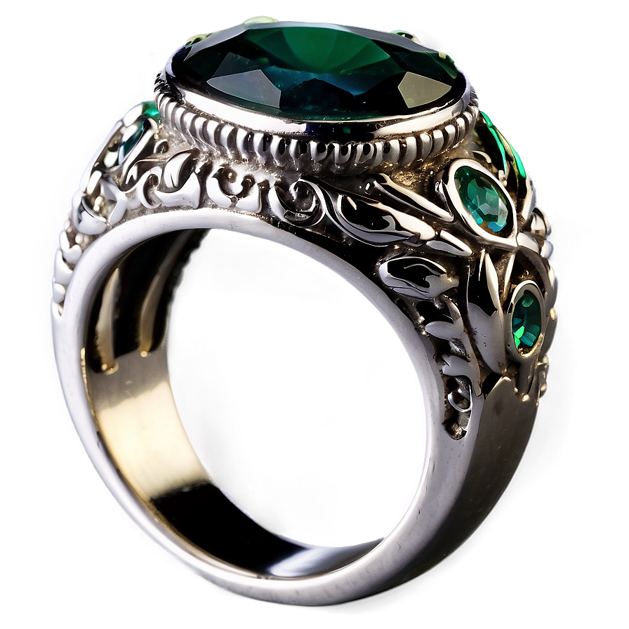 Vintage Silver Ring Png 1