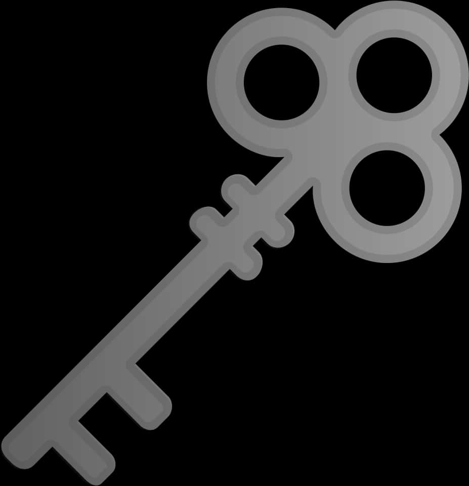 Vintage Skeleton Key Silhouette