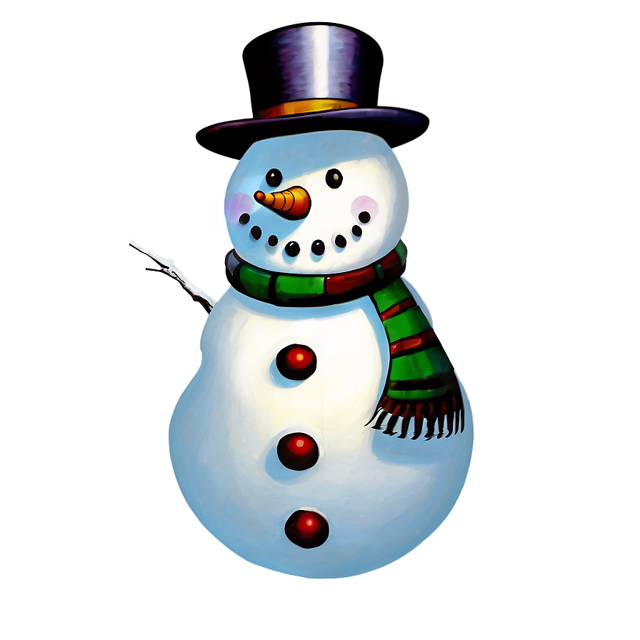 Vintage Snowman Art Png 20