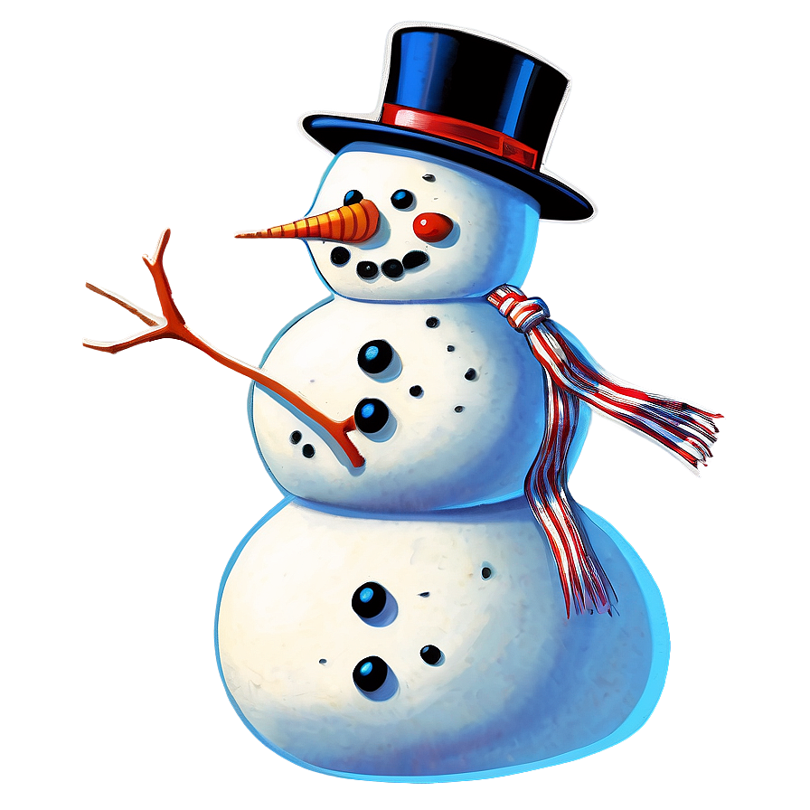 Vintage Snowman Art Png 83