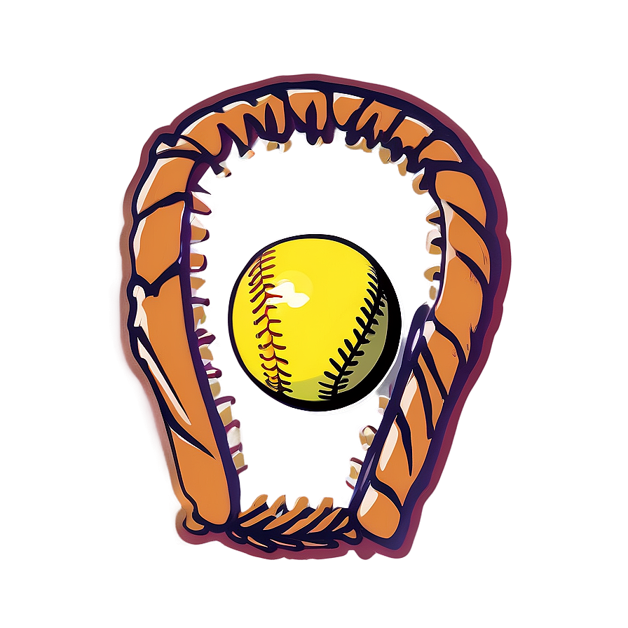 Vintage Softball Clipart Png Vag99