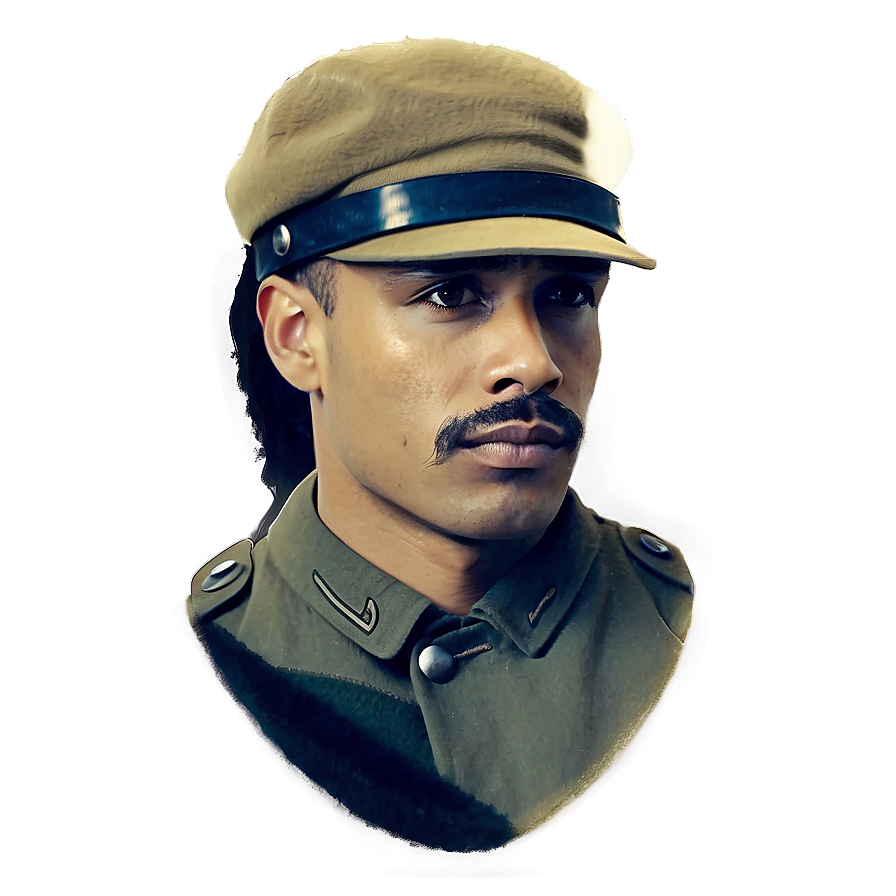 Vintage Soldier Portrait Png Mun