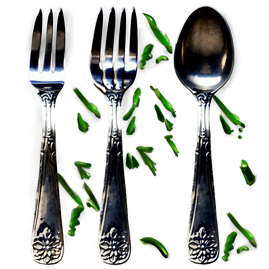 Vintage Spoon And Fork Png 06292024