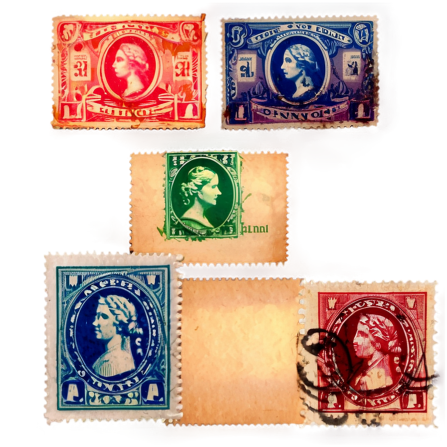 Vintage Stamp Abstract Png 06282024