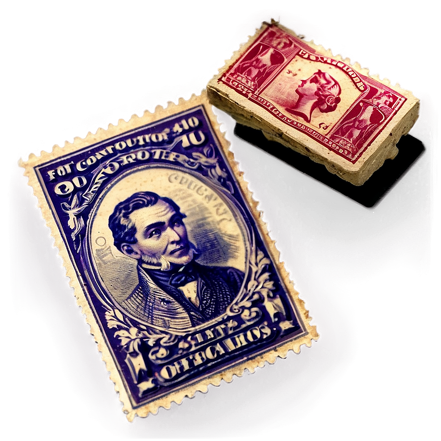 Vintage Stamp Collection Png 06282024