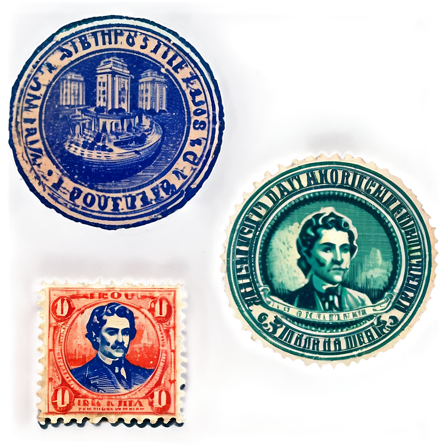 Vintage Stamp Collection Png 06282024