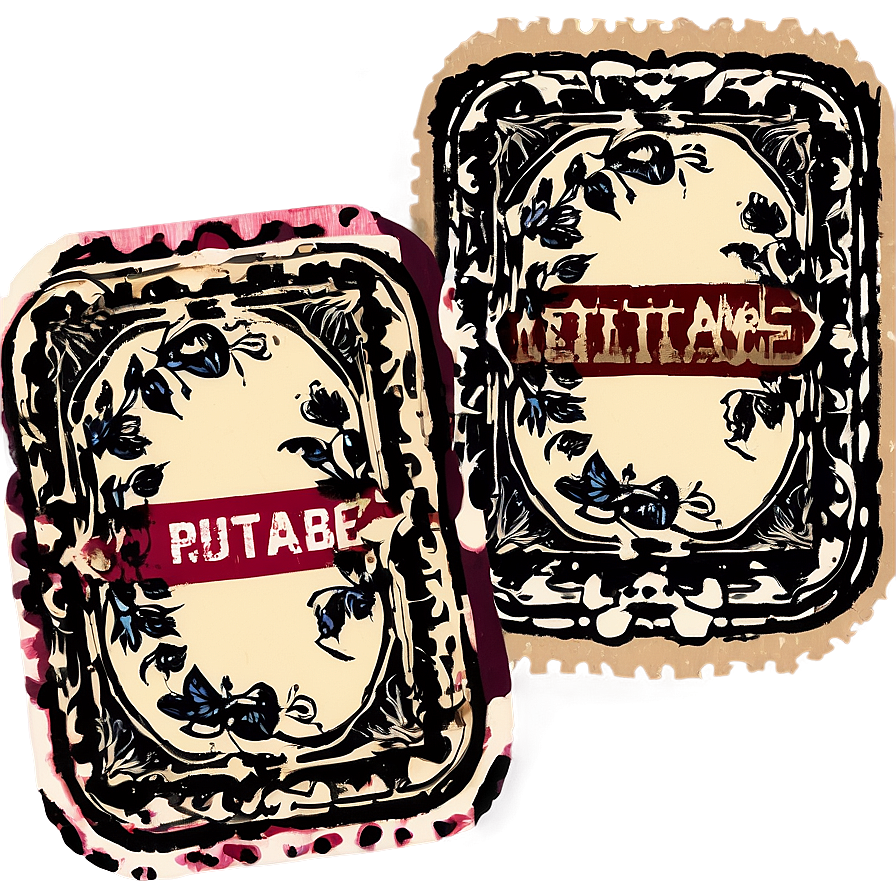 Vintage Stamp Editable Png Cbl