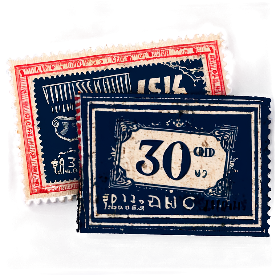 Vintage Stamp Icon Set Png 72