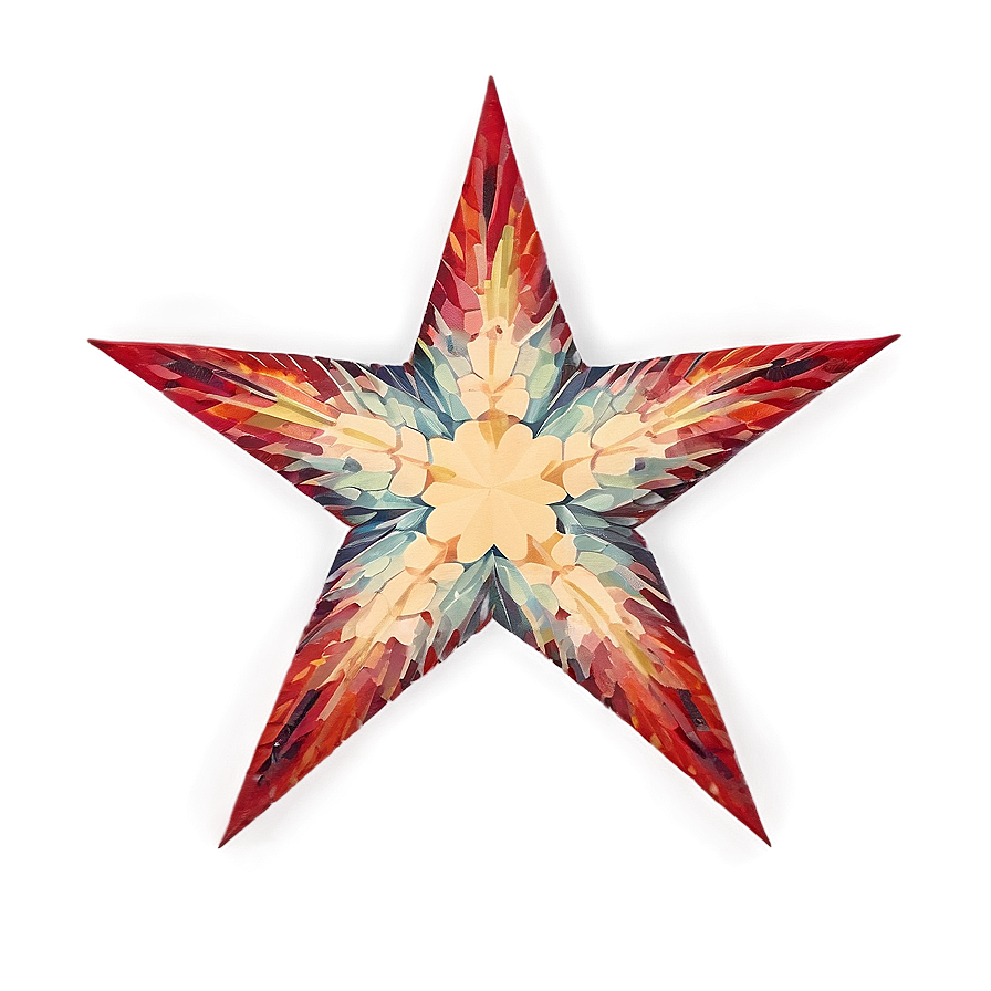 Vintage Star Pattern Png 93