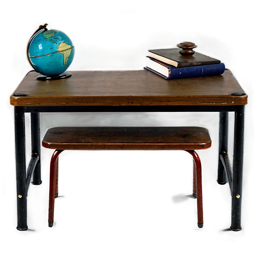 Vintage Student Desk Png Dno