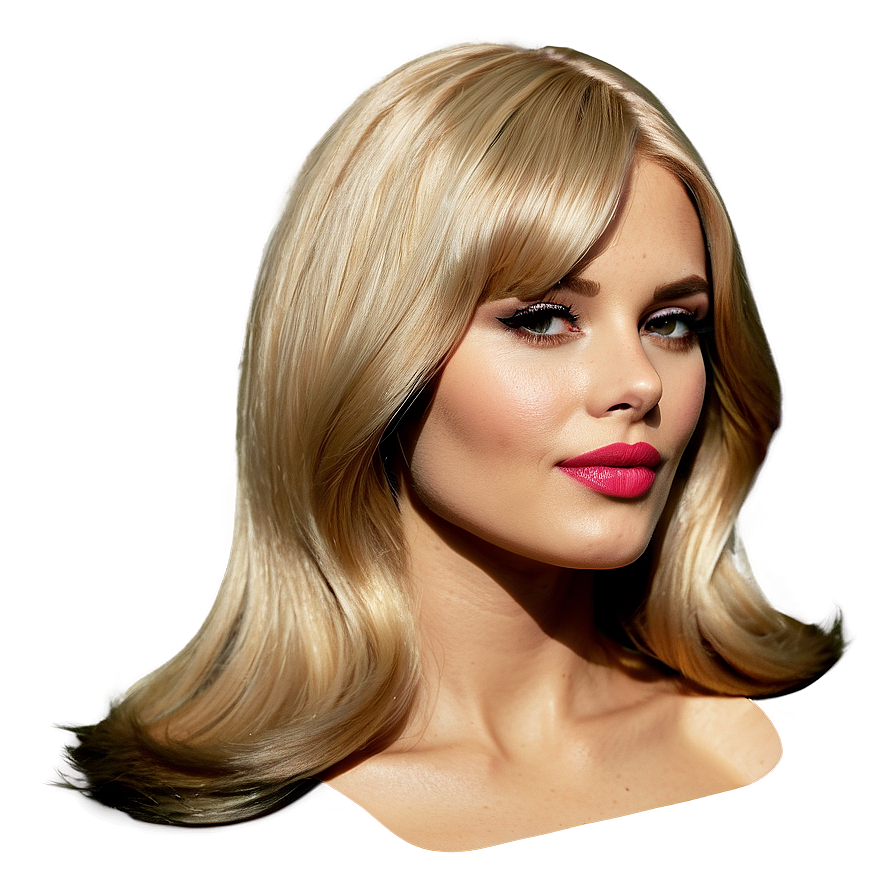 Vintage Style Blond Hair Png Kns