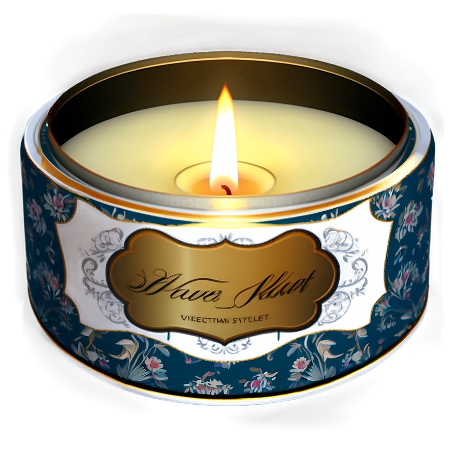 Vintage Style Candle Png 05242024