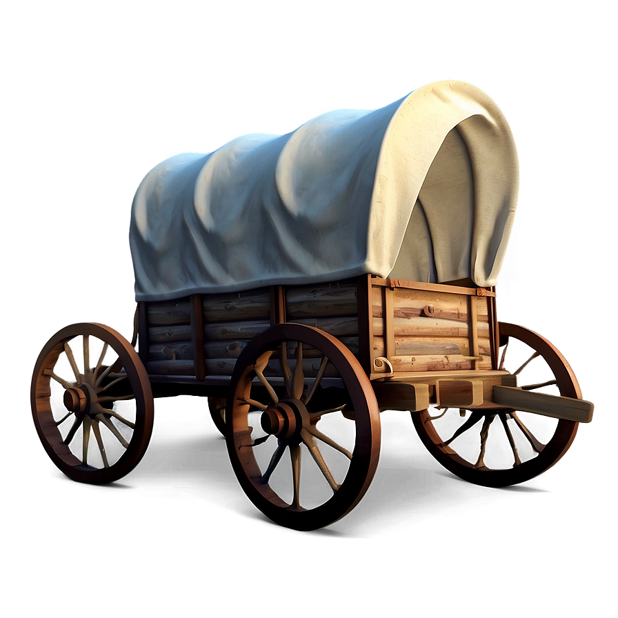 Vintage-style Covered Wagon Png 06292024