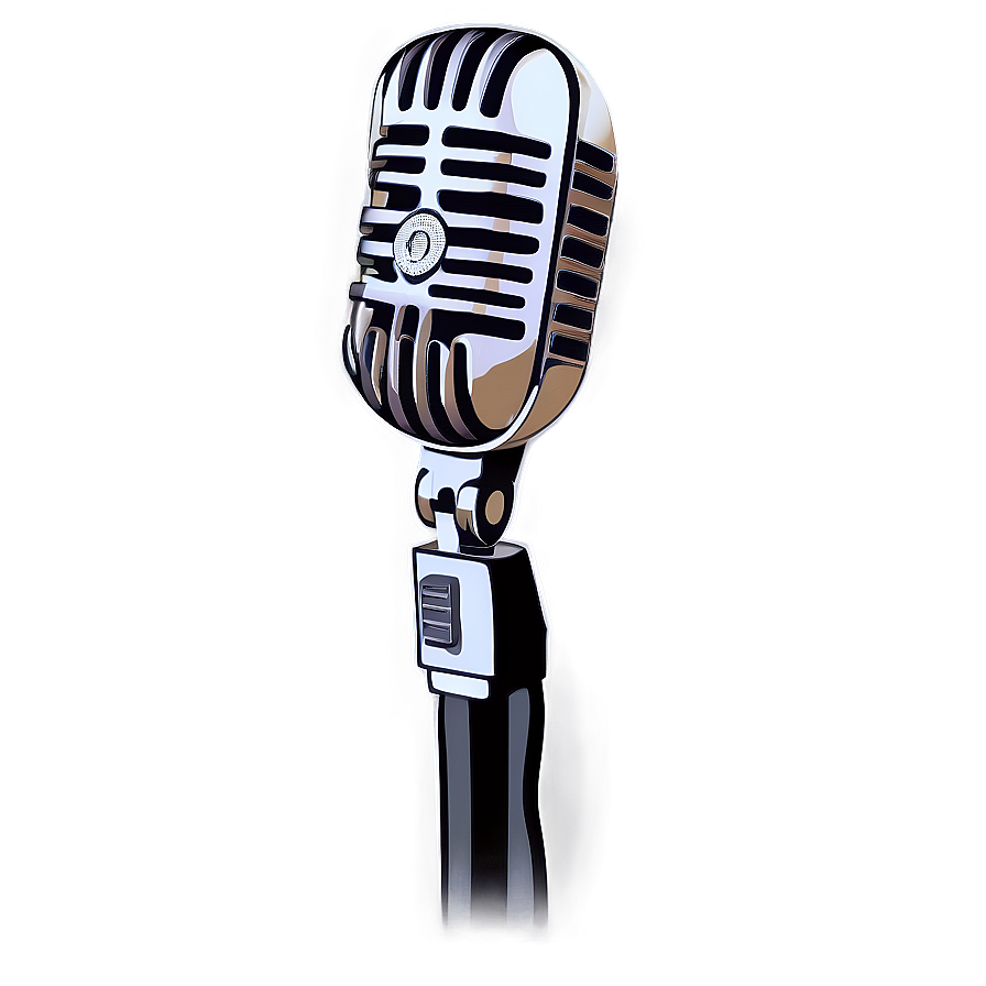 Vintage Style Podcast Microphone Png 06202024