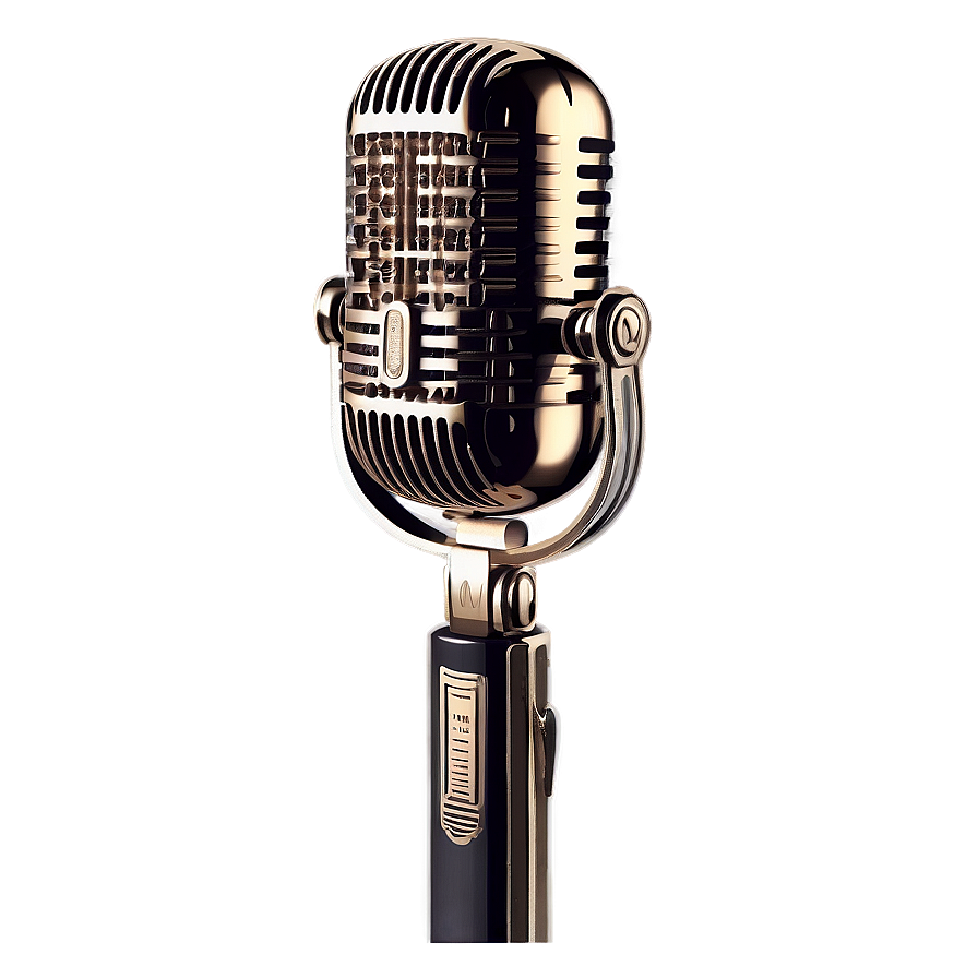 Vintage Style Podcast Microphone Png Uma12