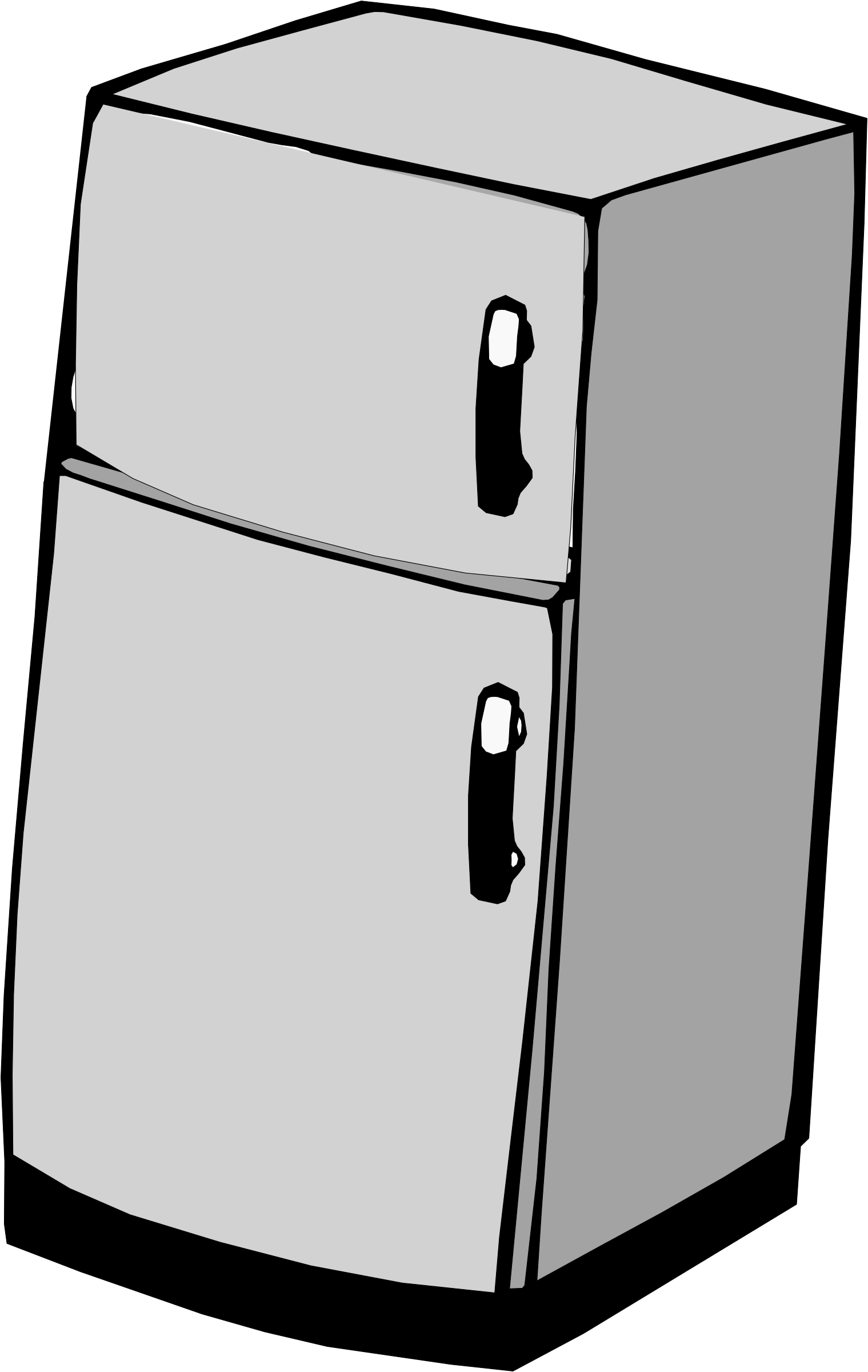 Vintage Style Refrigerator Illustration